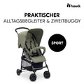 Hauck Buggy Sport – Olive Baby-Kinderwagen 5,9 kg, Liegefunktion, Zusammenklappbar, Einkaufskorb bis 3 kg, 0–15 kg