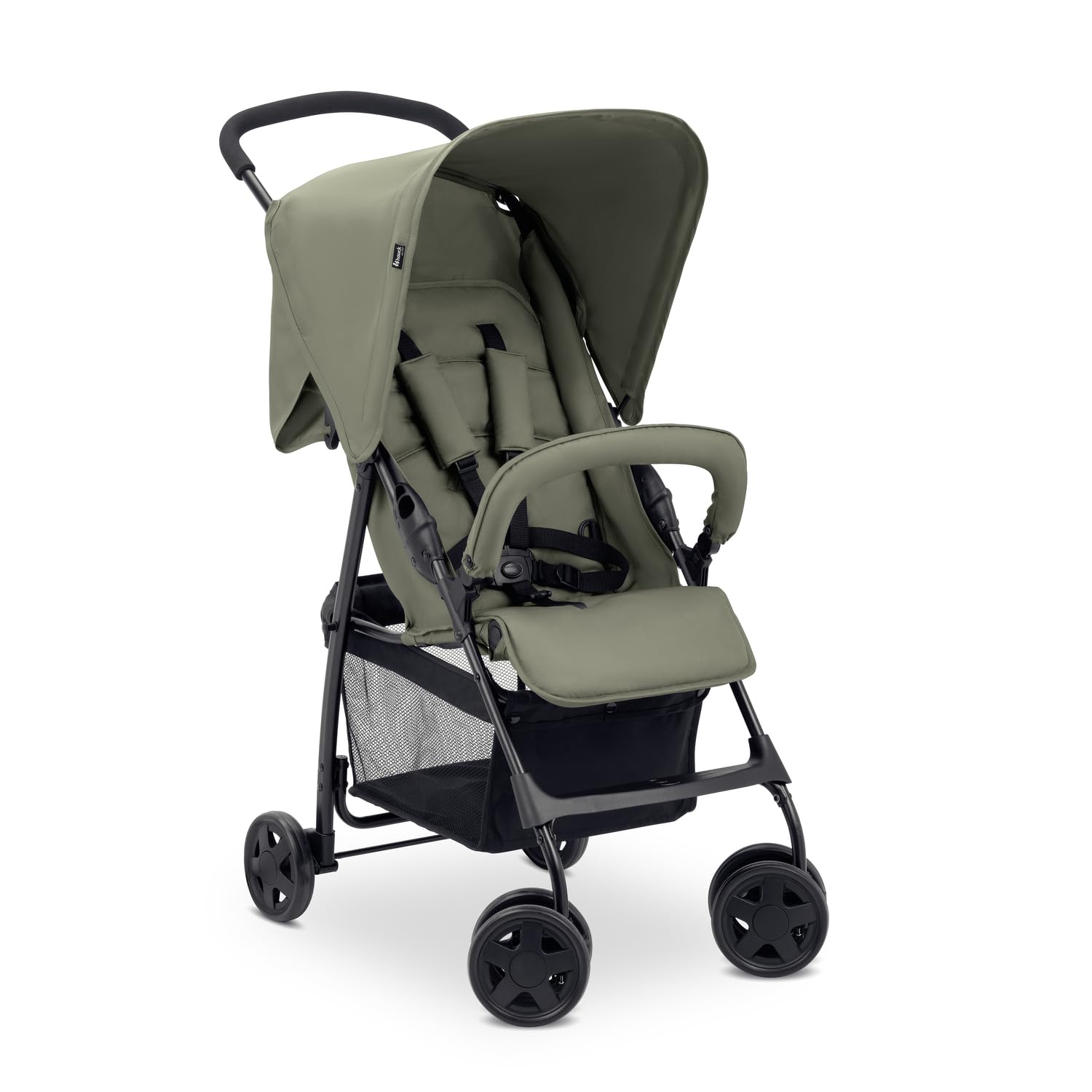 Hauck Buggy Sport – Olive Baby-Kinderwagen 5,9 kg, Liegefunktion, Zusammenklappbar, Einkaufskorb bis 3 kg, 0–15 kg